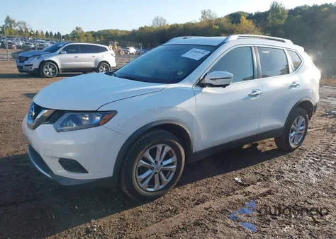 2016 Nissan Rogue Sv из США, поврежденный, VIN KNMAT2MV5GP675759